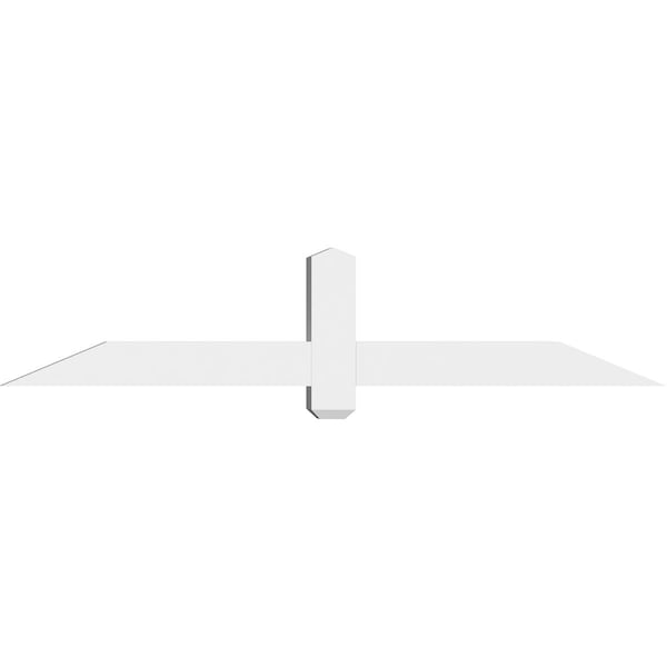 Eugene Architectural Grade PVC Gable Bracket, 60W X 12 1/2H X 4D X 4F, 5/12 Pitch